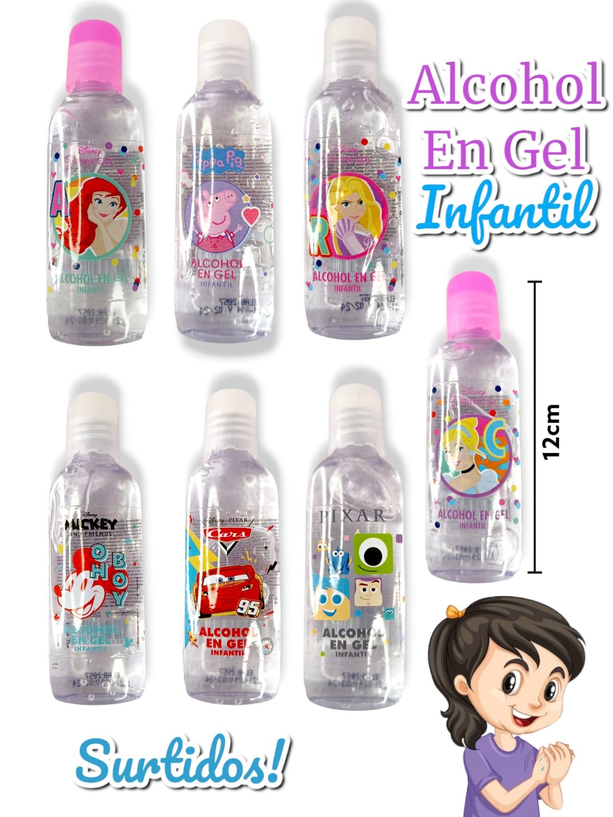 Alcohol en gel infantil caja surtida x 48 unidades SOLO X CAJA