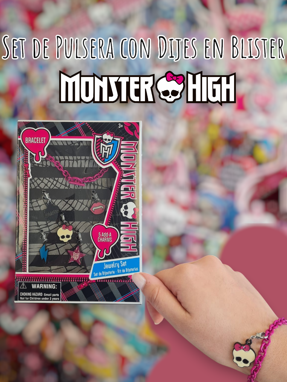 Set de Pulsera con Dijes en Blister Monster High