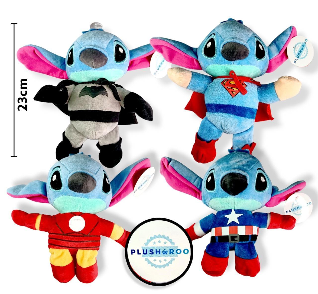 Peluche Premium PLUSHAROO Stitch Super Heroe 24cm
