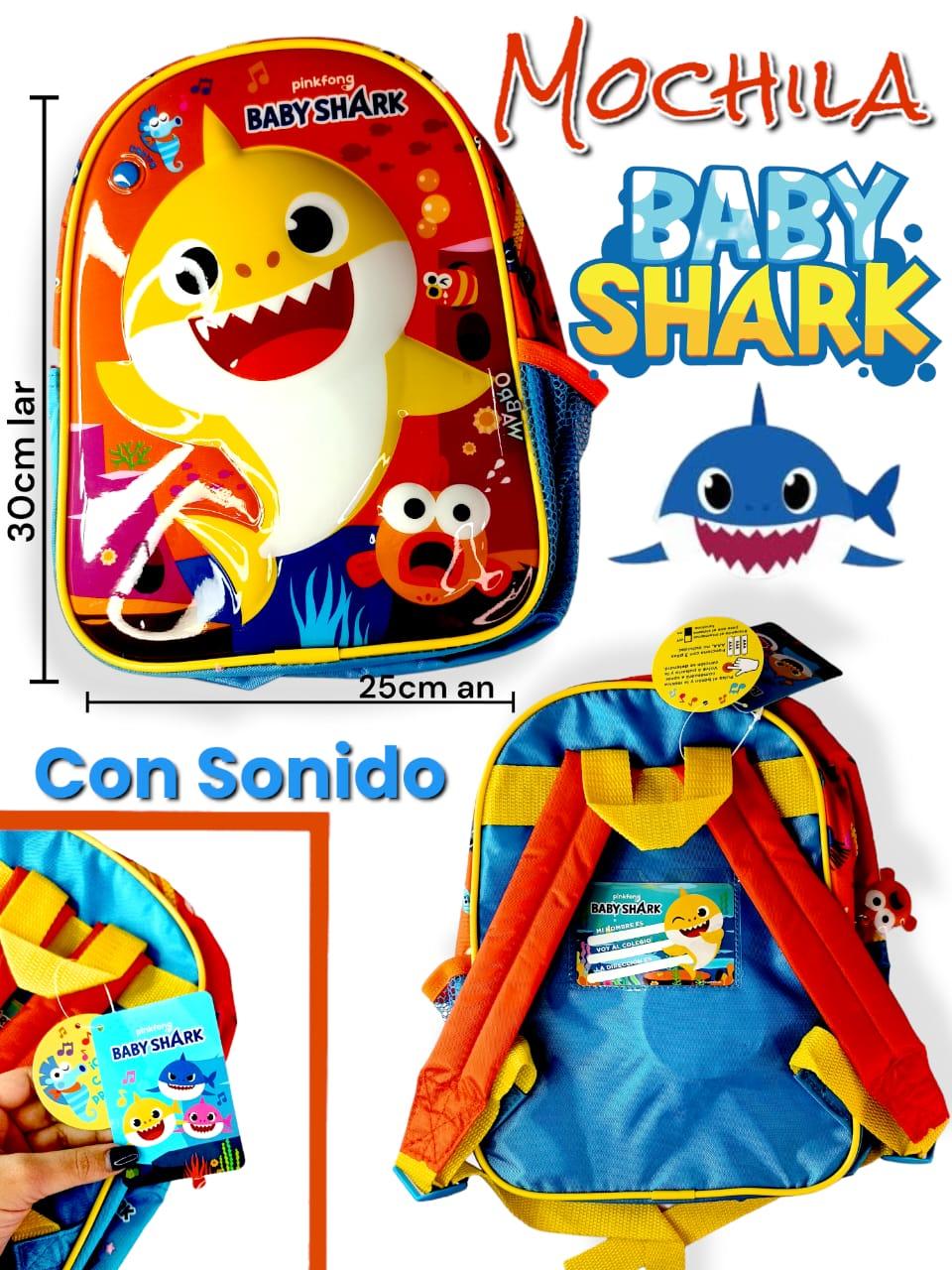 Mochila Baby Shark c Sonido 11 original