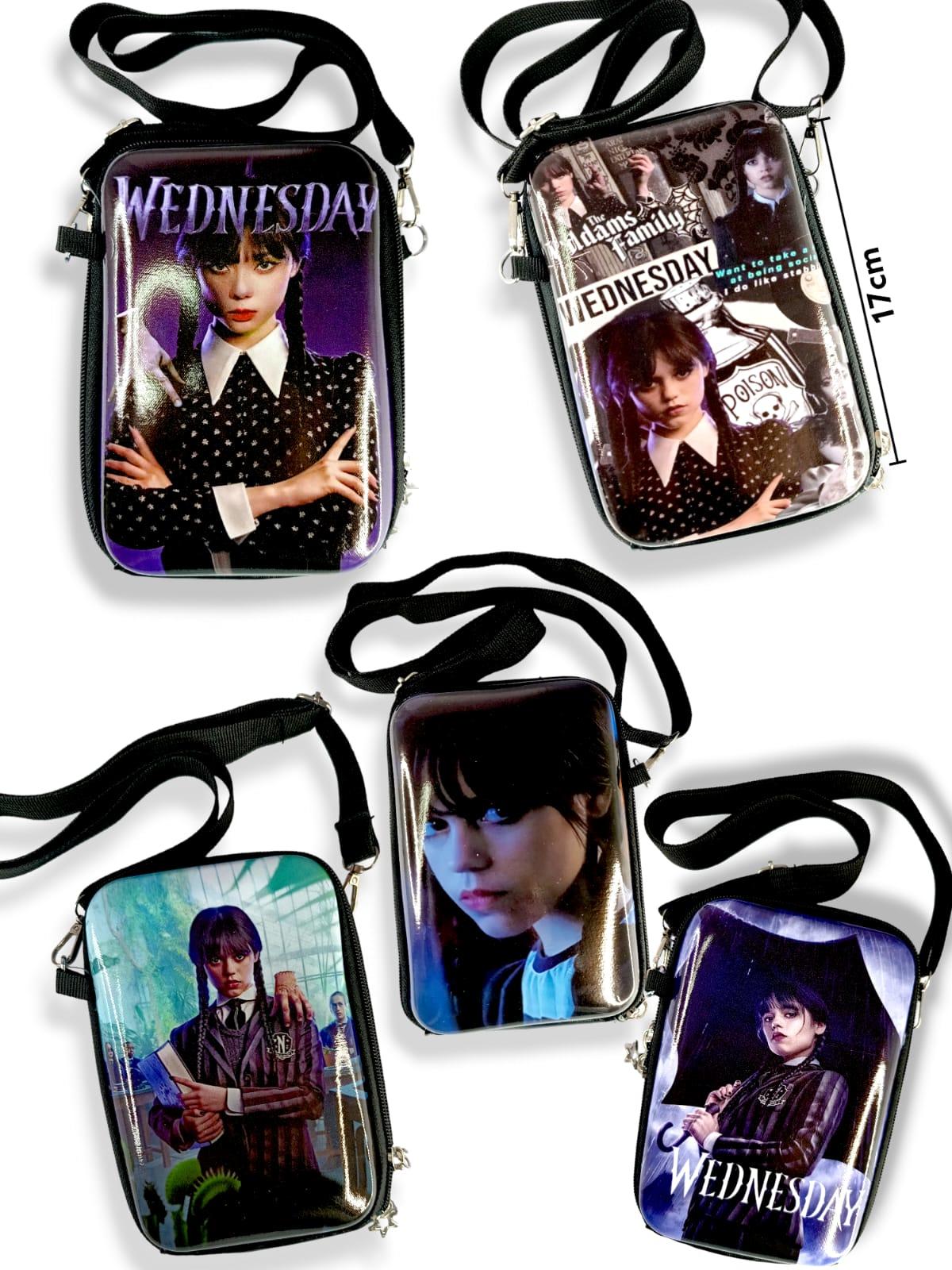 Cartera Rígida Porta Celulares Merlina 17cm varios modelos