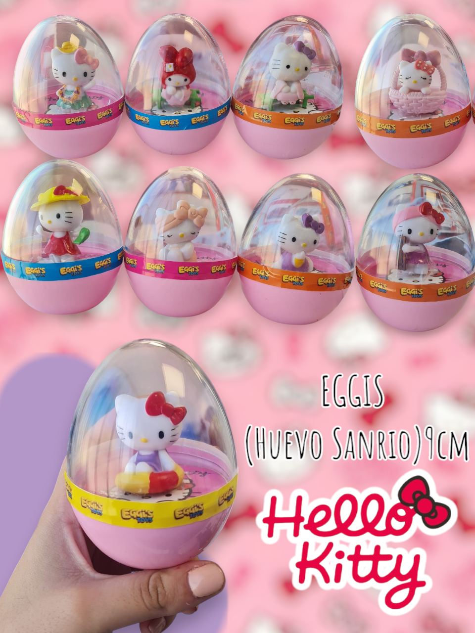 EGGIS ( Huevo Sanrio ) Hello Kitty 9cm