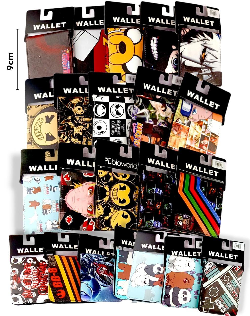 BILLETERA CUERINA PERSONAJES Surtidos IMPORTADA 9cm