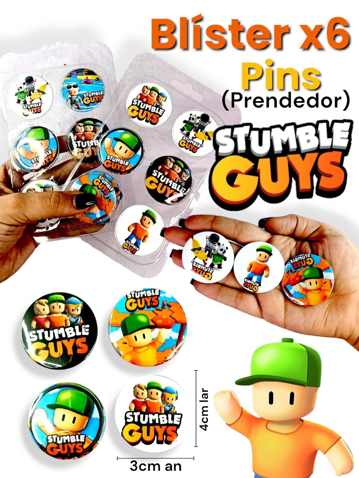 Blister de 6 PINS (Prendedor) STUMBLE GUYS