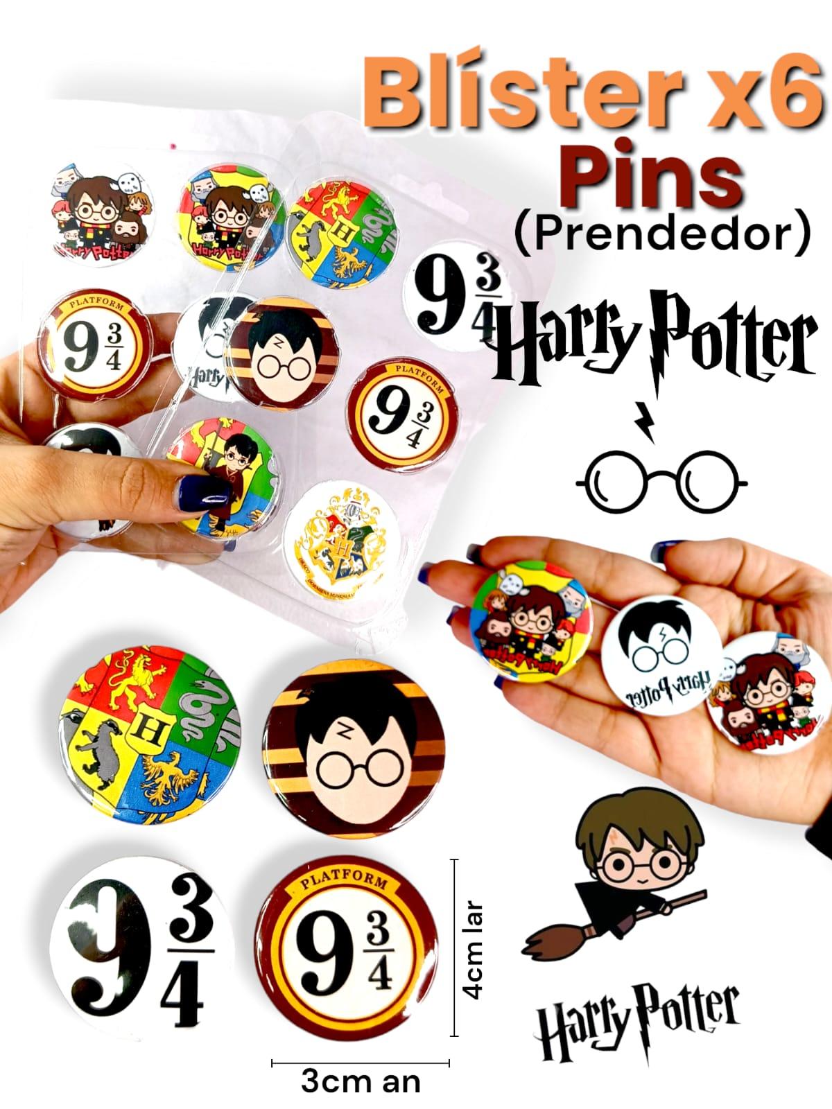 Blister de 6 PINS (Prendedor) HARRY POTTER