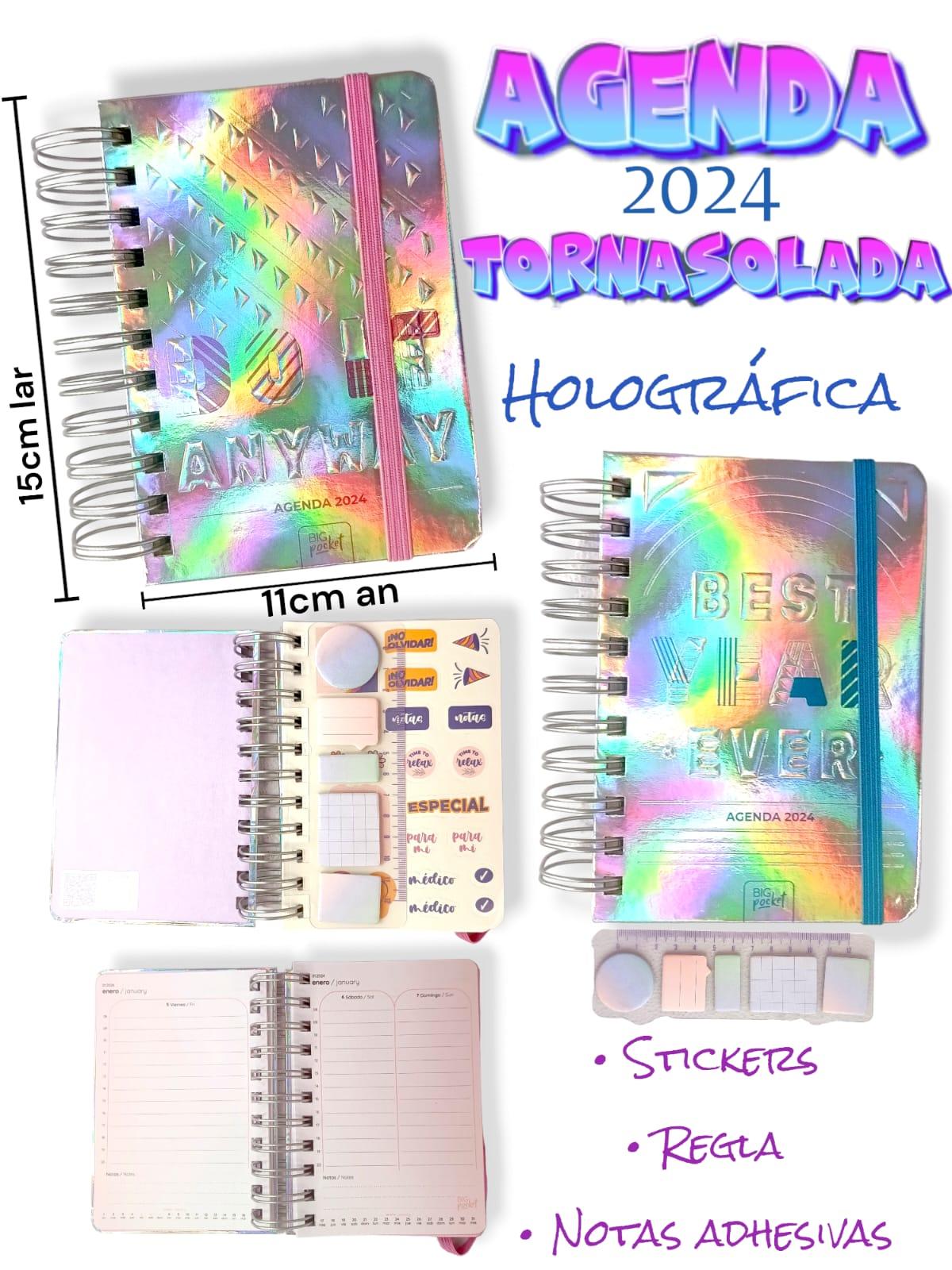 AGENDA 2024 Tornasolada HOLOGRAFICA