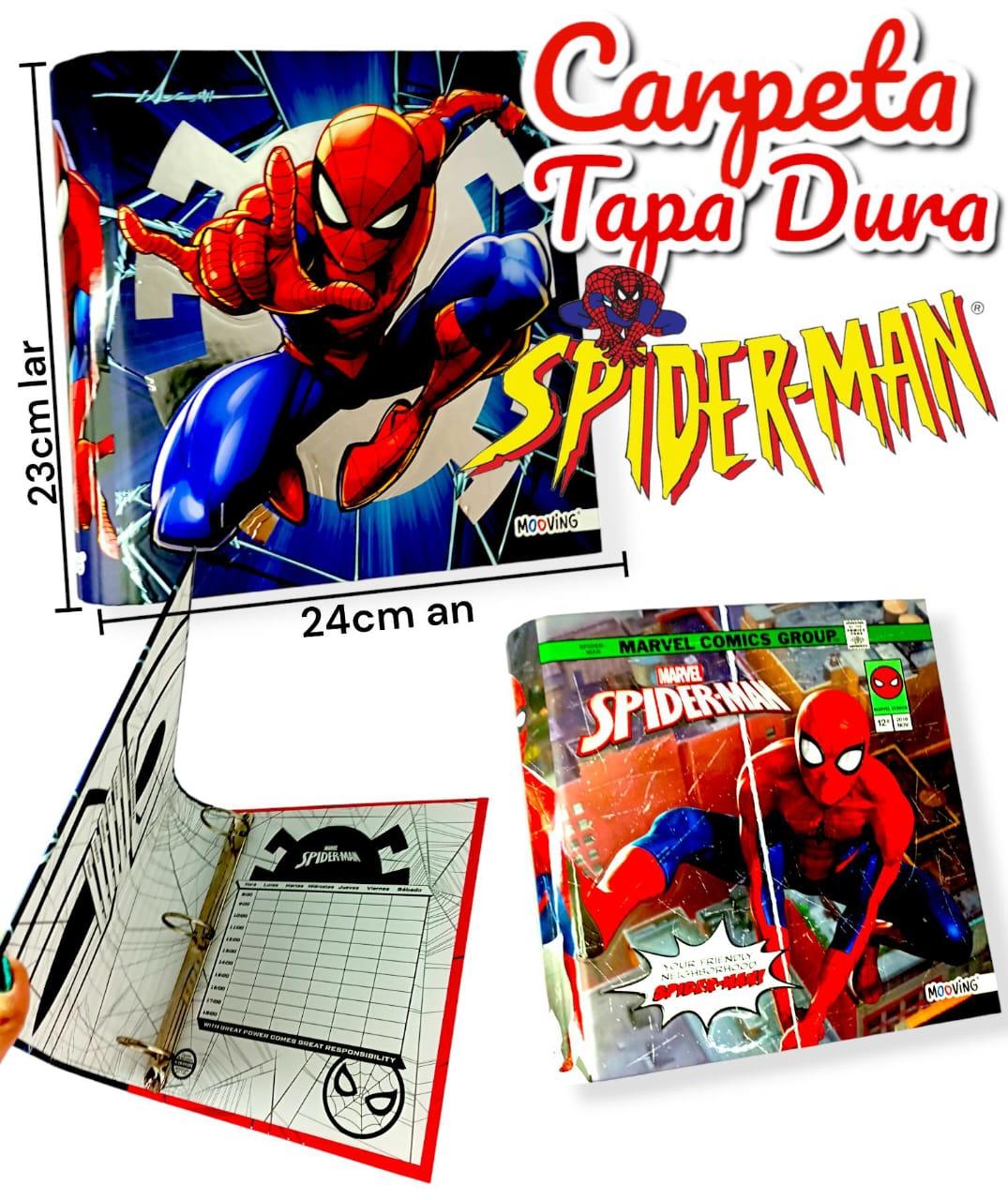 Carpeta MOOVING 3 anillos Tapa Dura SPIDERMAN 23cm