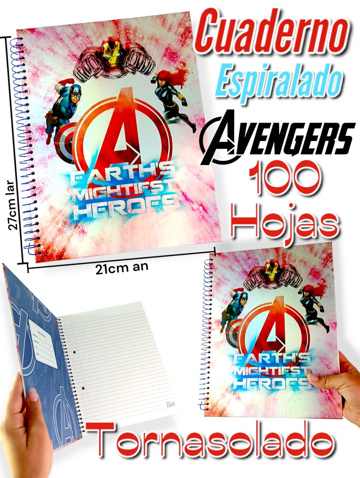 CUADERNO ESPIRALADO AVENGER