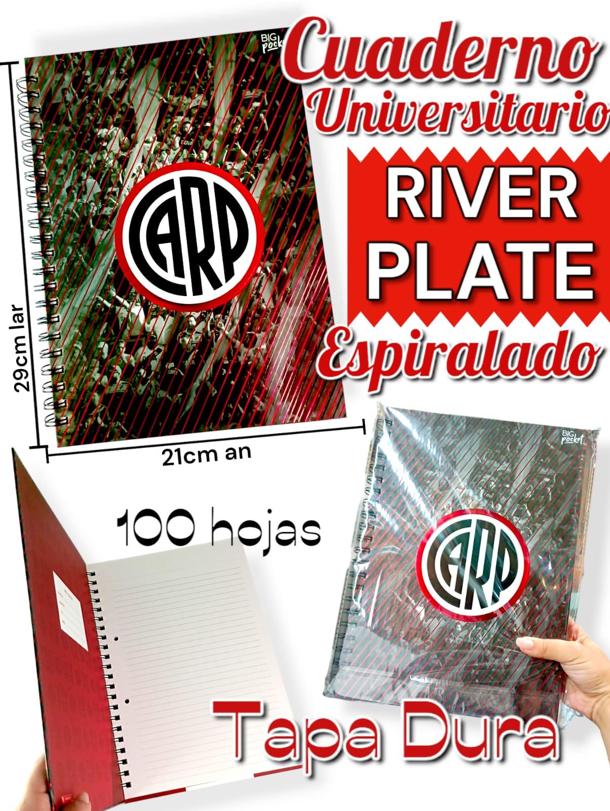 CUADERNO UNIVERSITARIO TAPA DURA RIVER PLATE