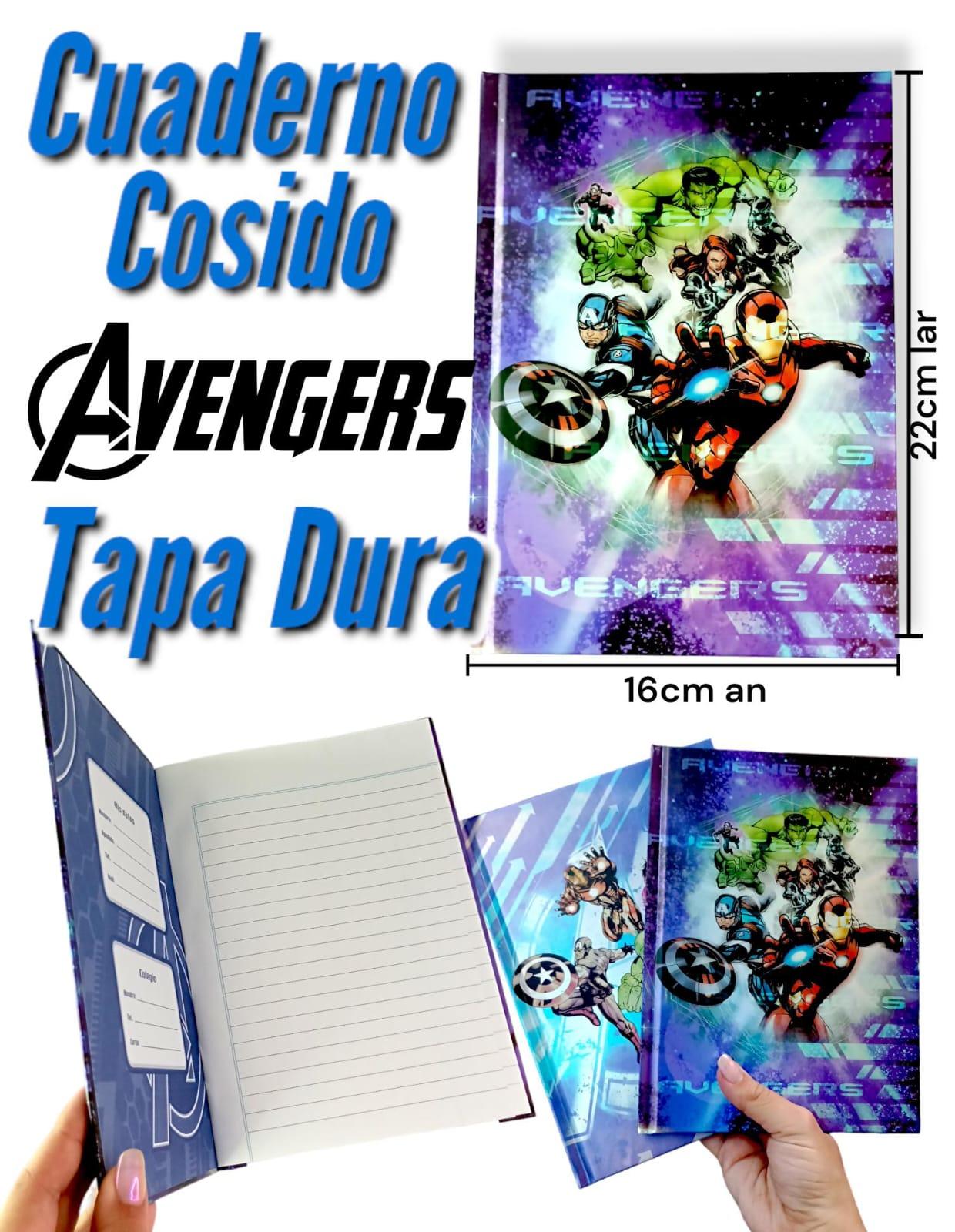 CUADERNO COSIDO AVENGER TAPA DURA