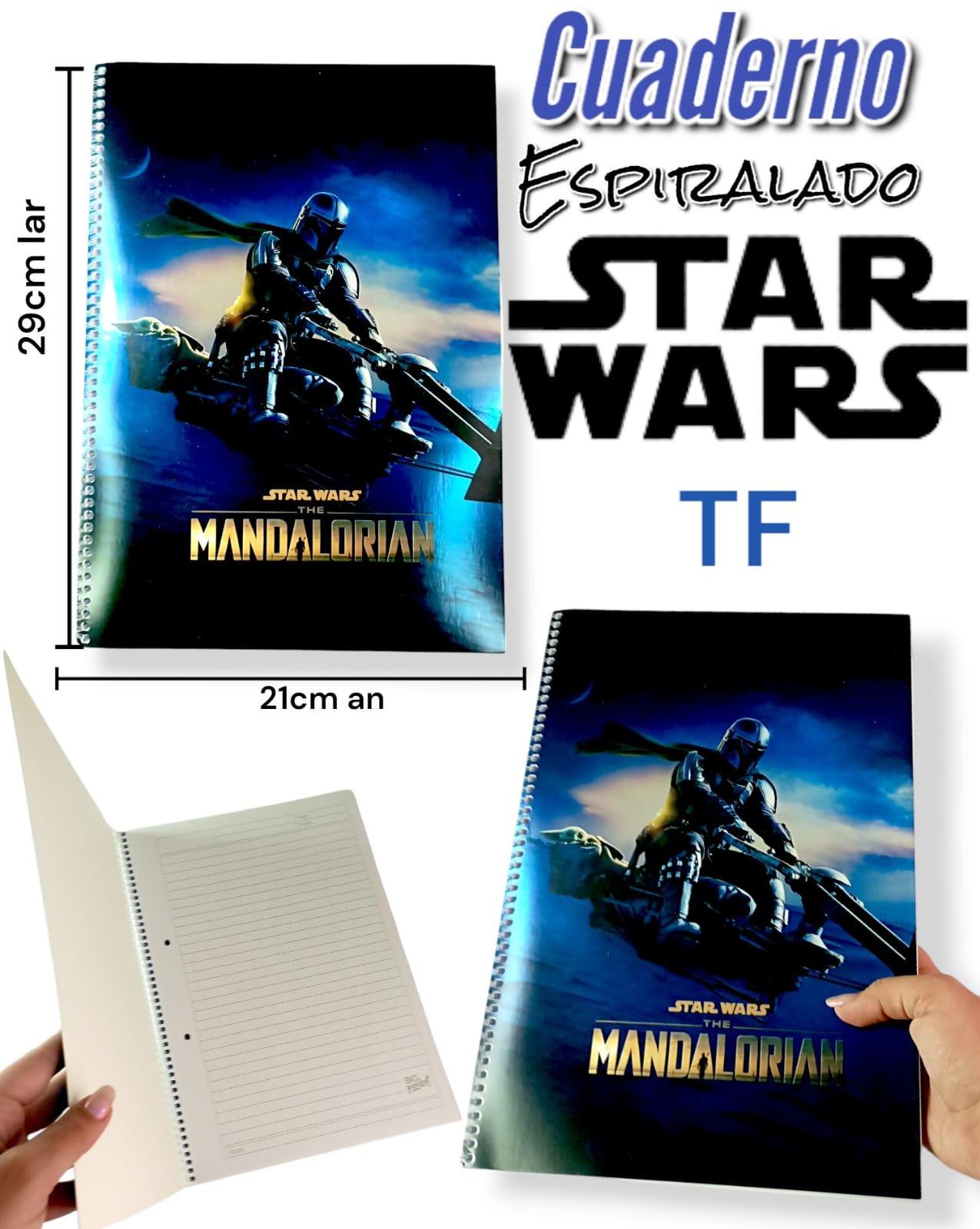 CUADERNO ESPIRALADO TAPA FLEX STAR WARS