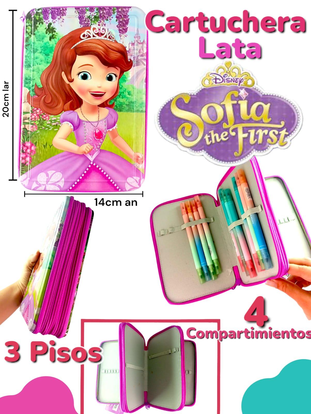 Cartuchera Lata LA PRINCESA SOFIA 3 Pisos