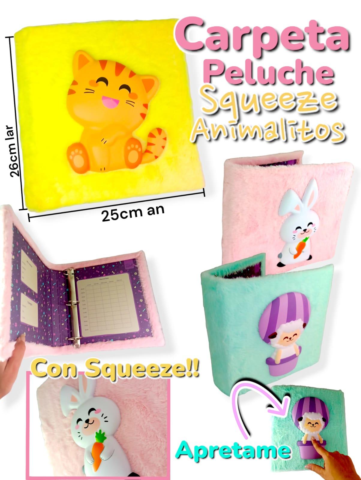 Carpeta Peluche SQUEEZE Animalitos