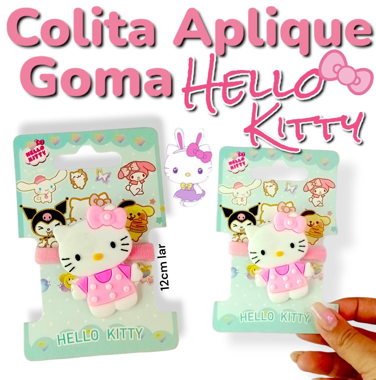 Colita Aplique Goma HELLO KITTY en blister