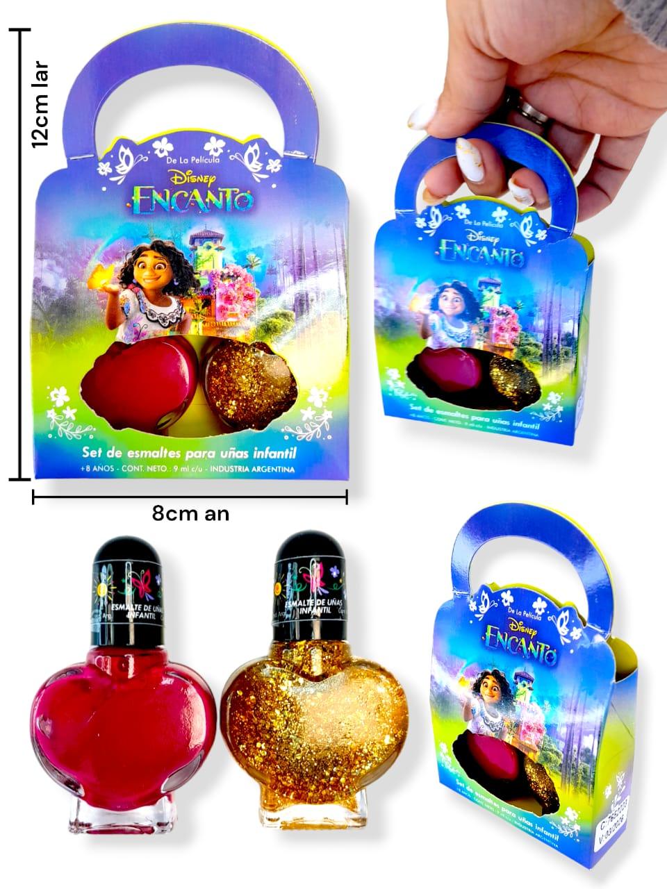 Set de 2 esmaltes ENCANTO Disney en valijita carton