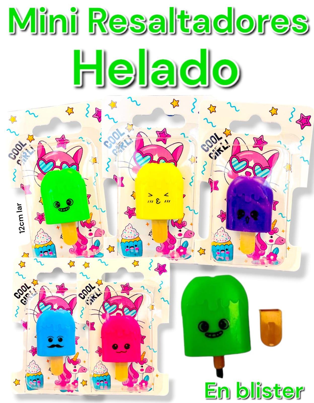 Mini Resaltadores Helado en blister