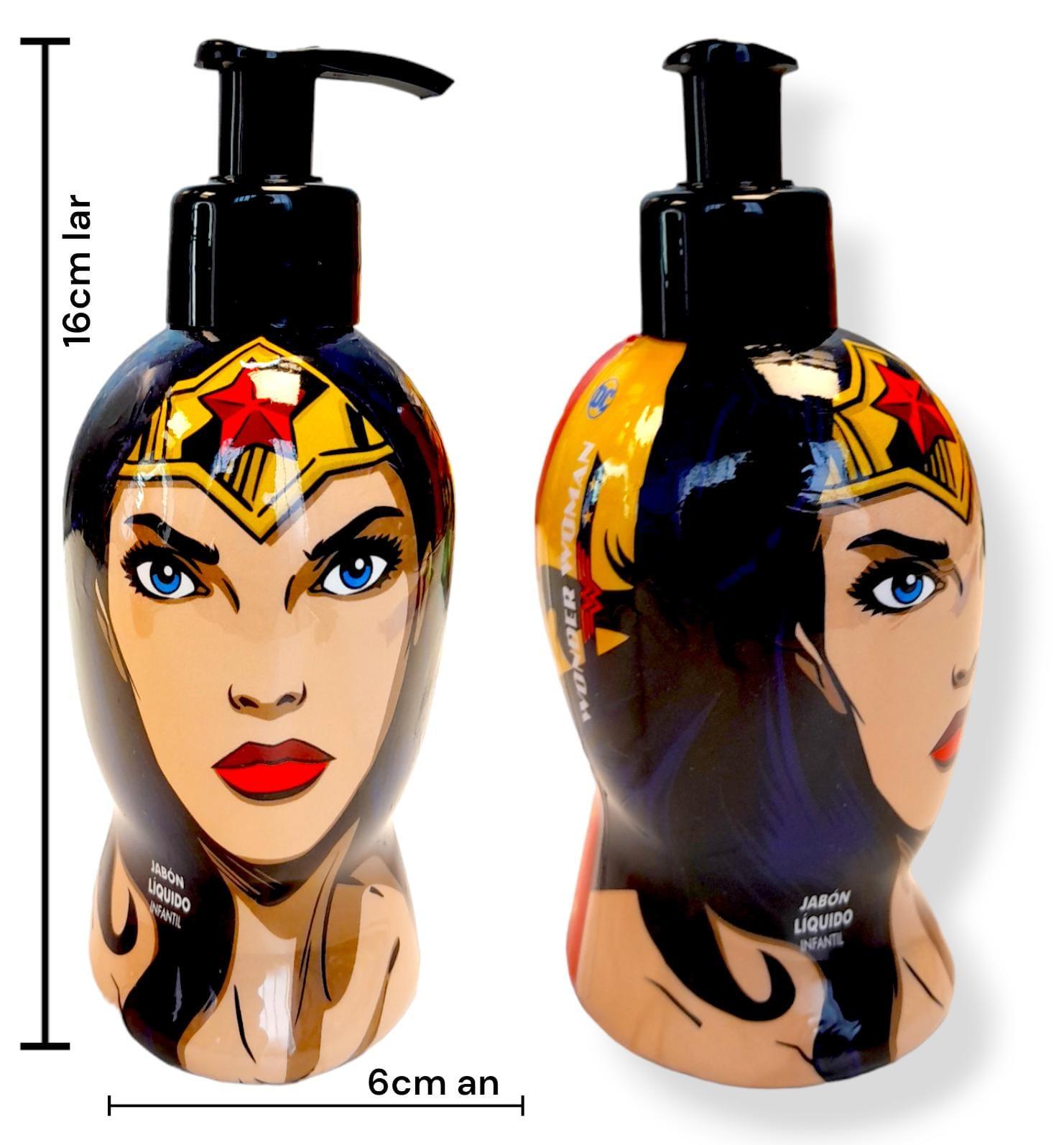 Jabon liquido Princesas modelo MUJER MARAVILLA ( Wonder woman ) x 250ml