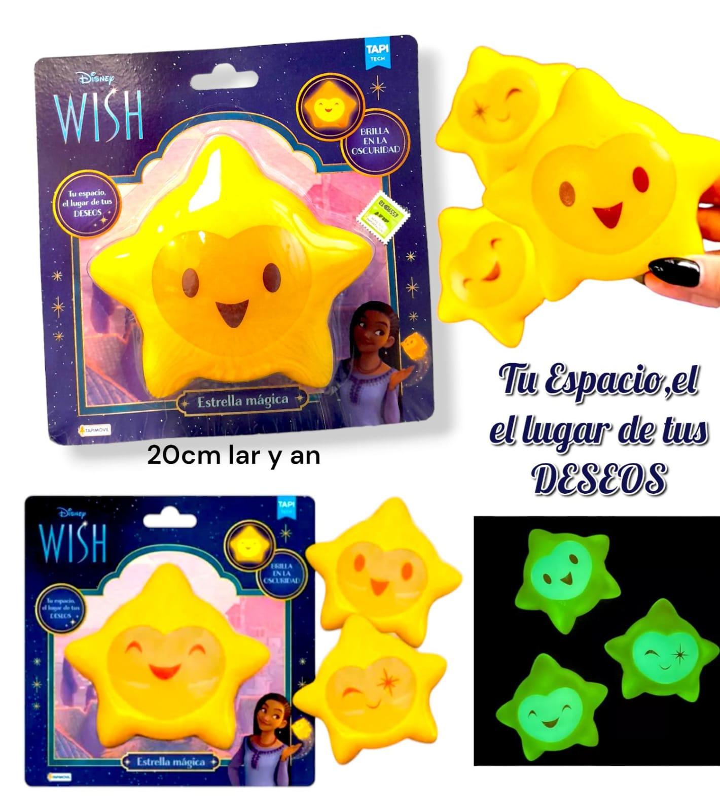 Estrella Magica Disney Wish Ilumina Cuarto Brilla Oscuridad