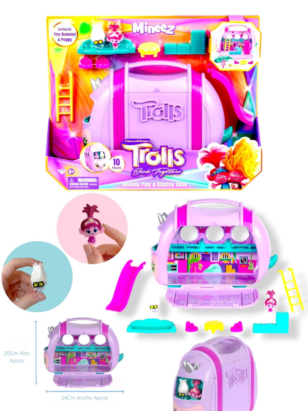 Valija Casita Trolls Casa De Muñecas Mineez Band Toguether