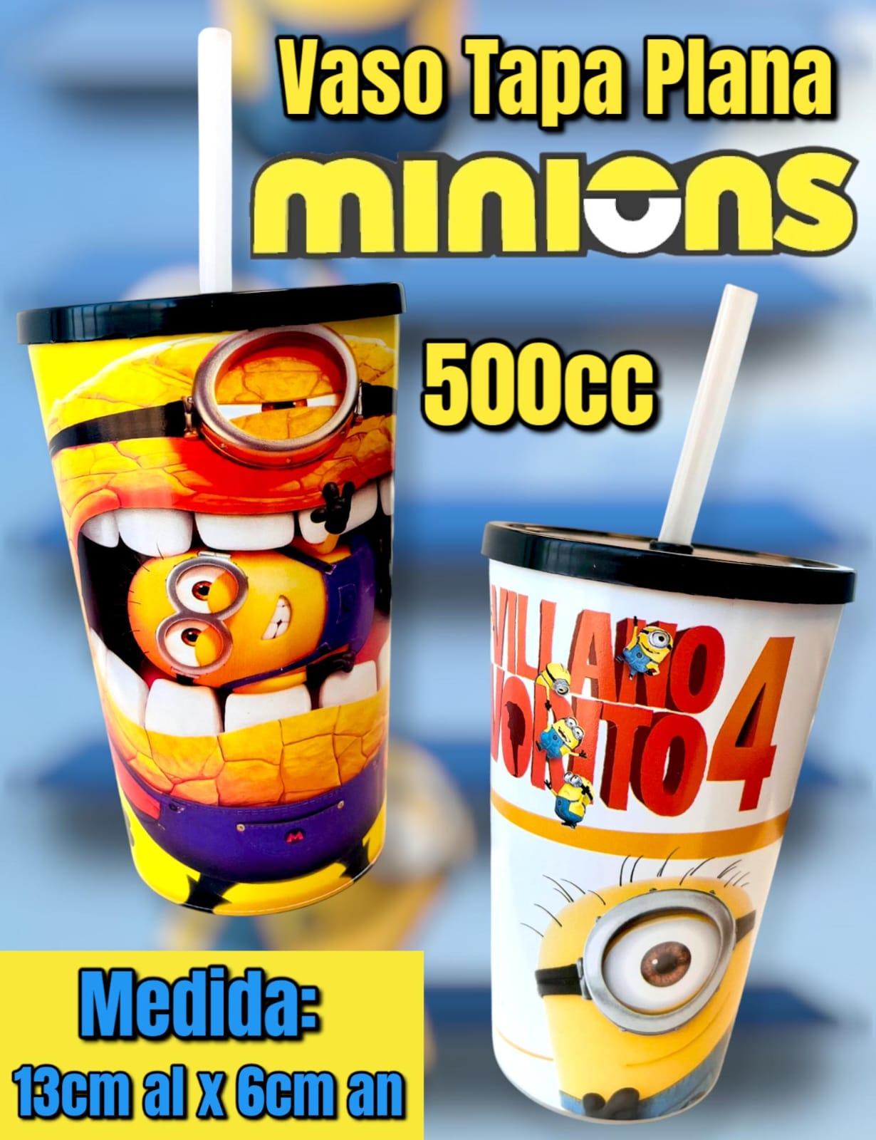 Vaso Tapa Plana con Sorbete con Sorbete MI VILLANO FAVORITO 4 Minions 500cc