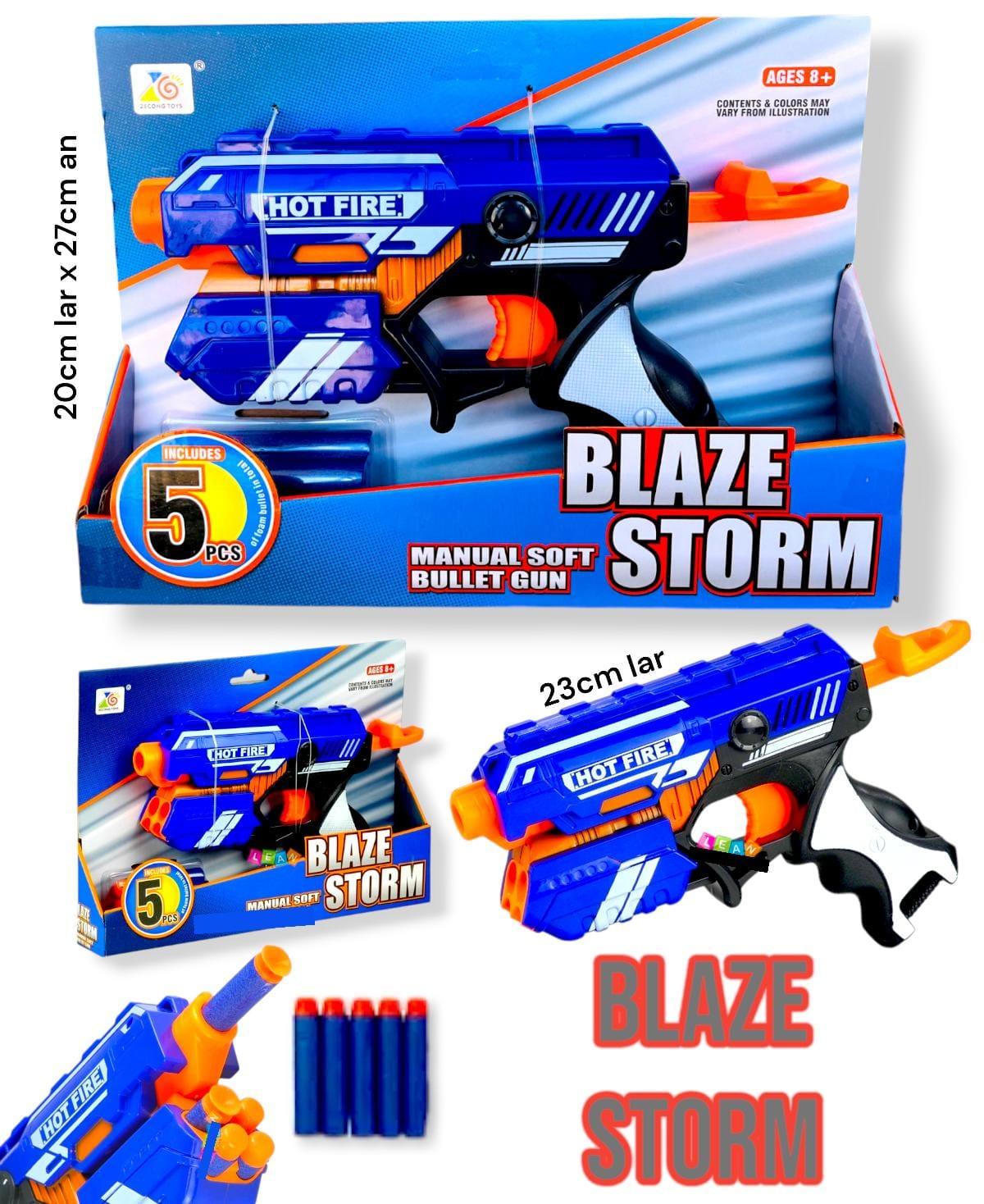 PISTOLA BLAZE STORM LANZA DARDOS HOT FIRE 5 DARDOS