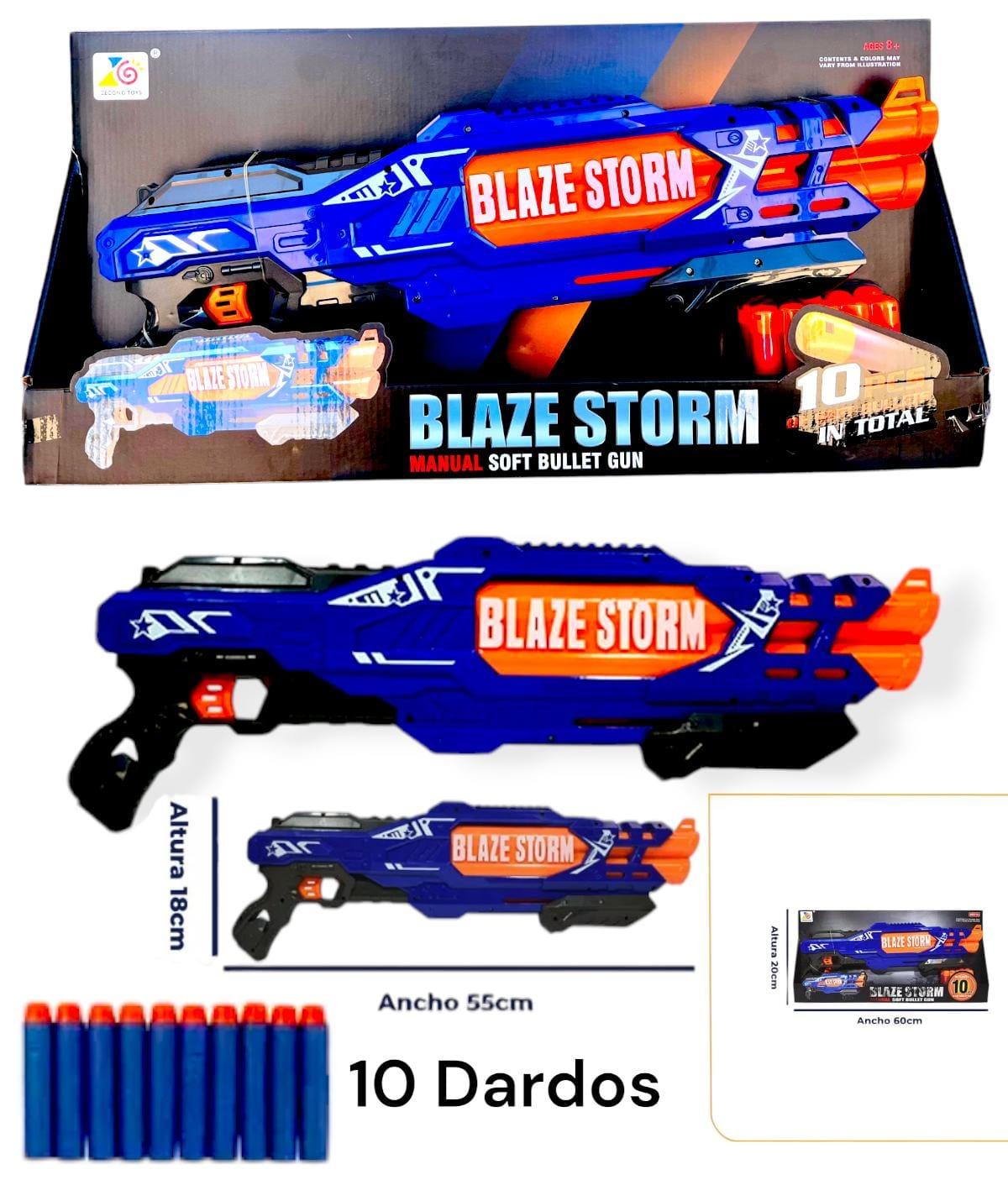 PISTOLA BLAZE STORM LANZA DARDOS SHOTGUN 10 DARDOS