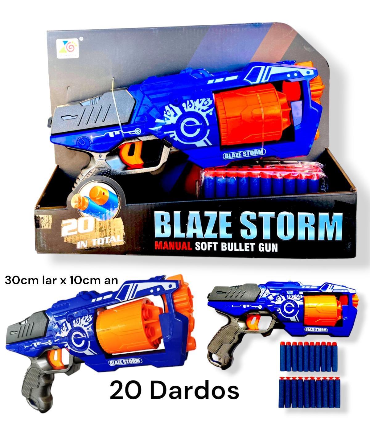 PISTOLA BLAZE STORM LANZA DARDOS BARREL 20 DARDOS