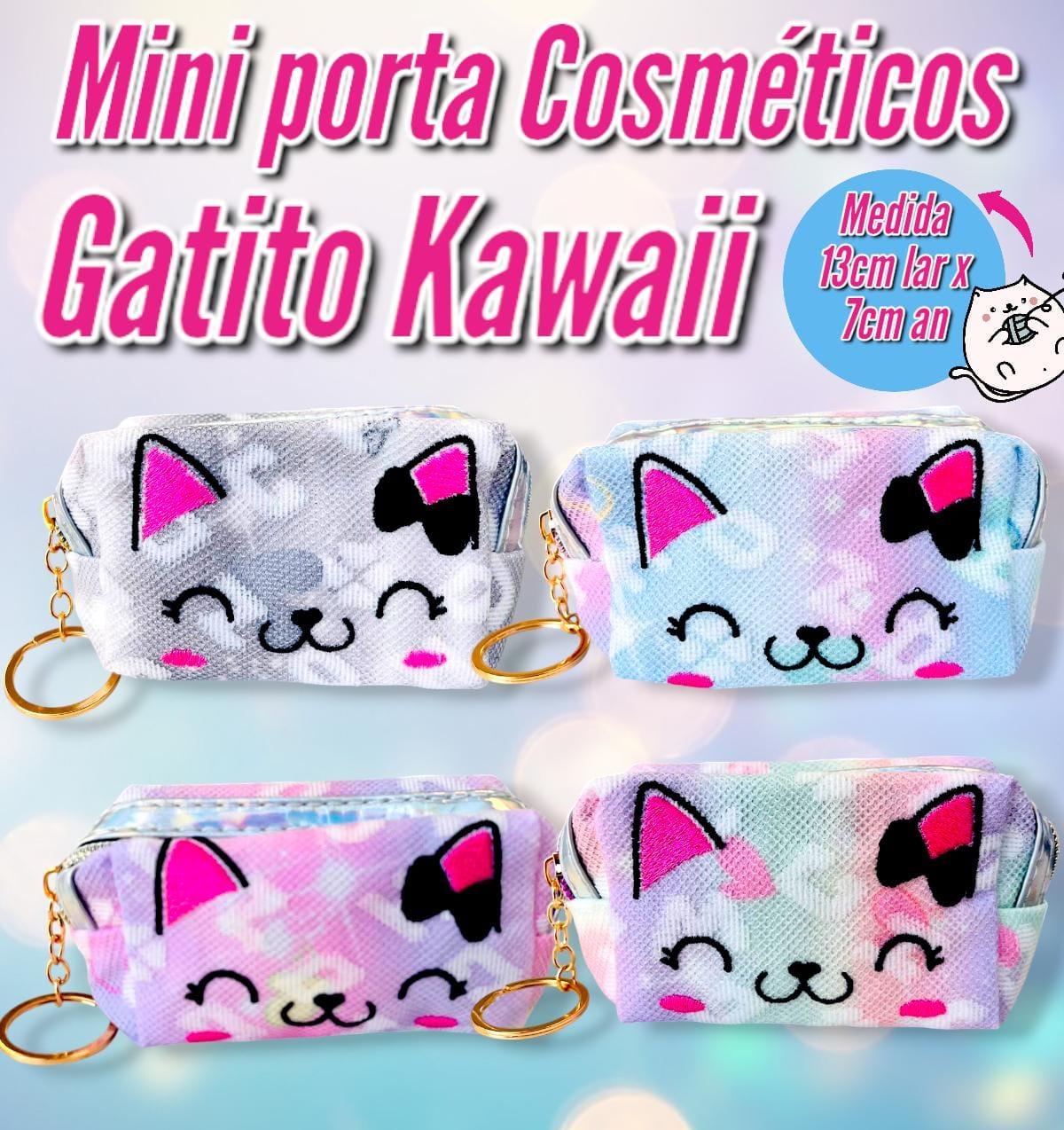 Llavero Mini Porta Cosmeticos GATITO KAWAII