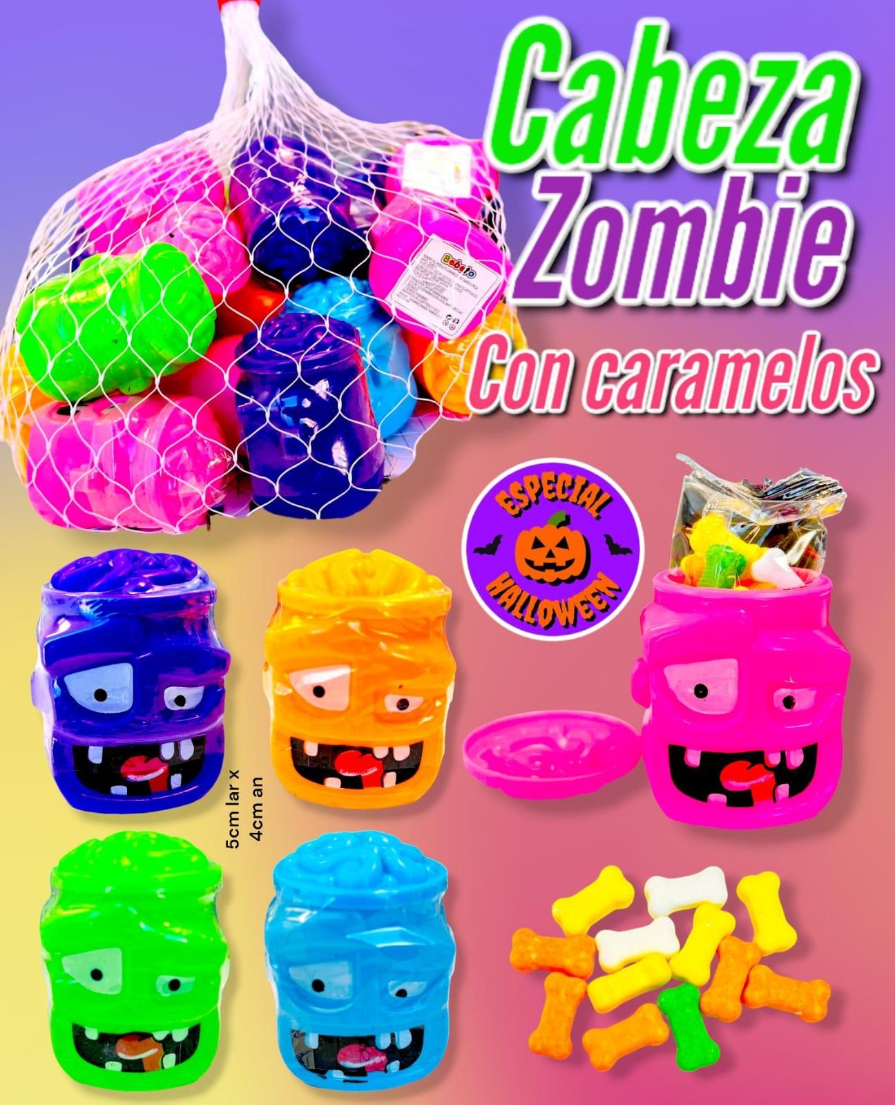 Cabeza ZOMBIE Con Caramelos