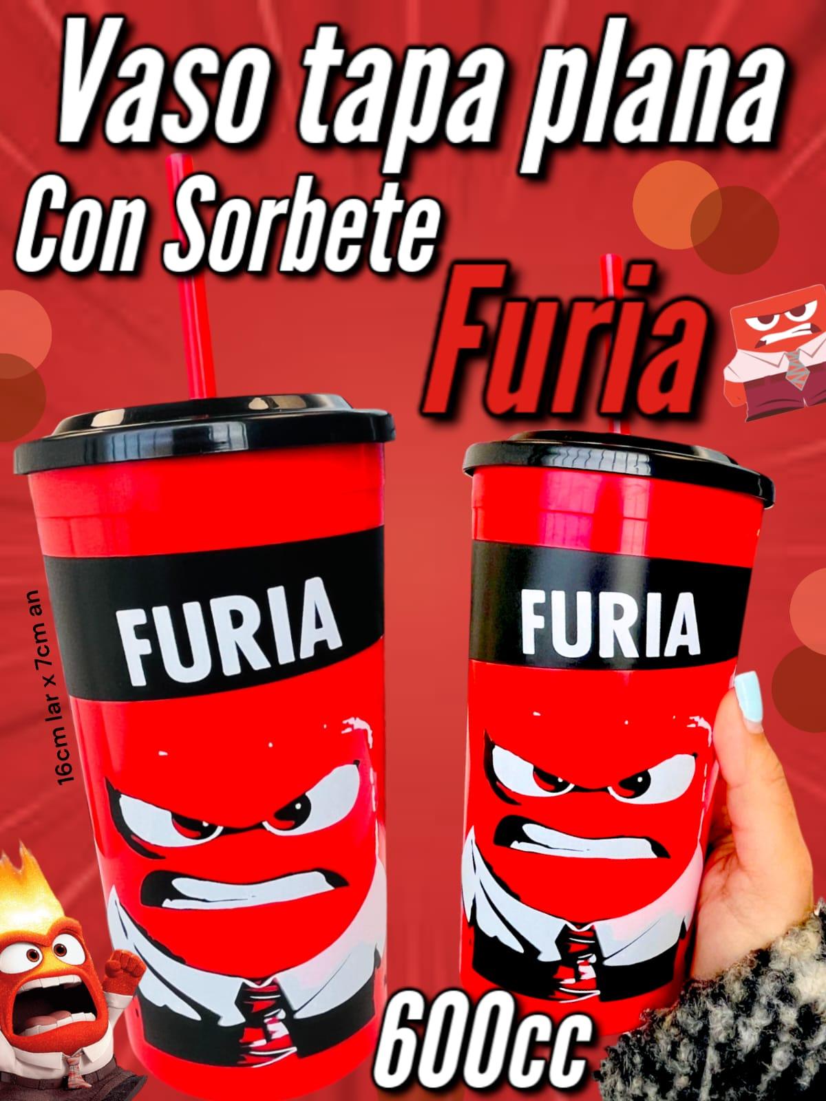 Vaso Tapa Plana con Sorbete FURIA INTENSAMENTE 2 600cc