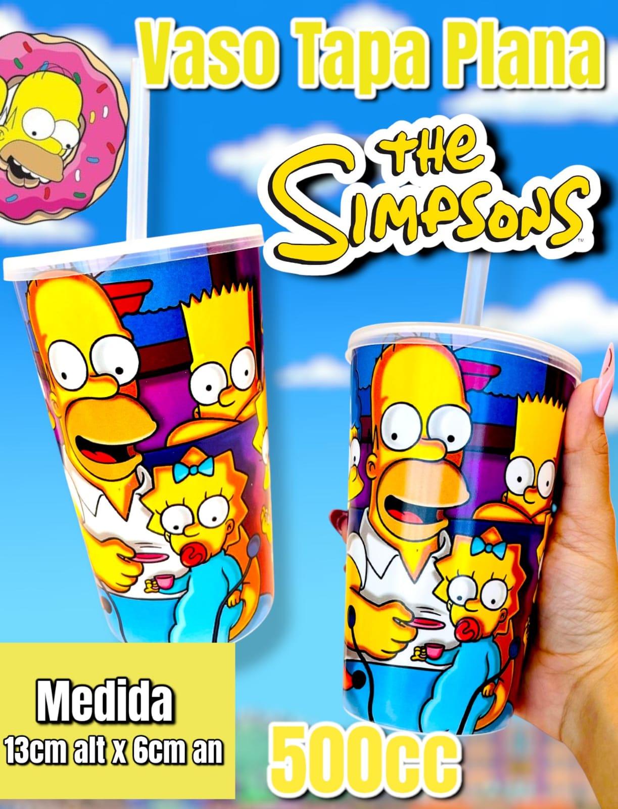 Vaso Tapa Plana con Sorbete con Sorbete LOS SIMPSON  500cc