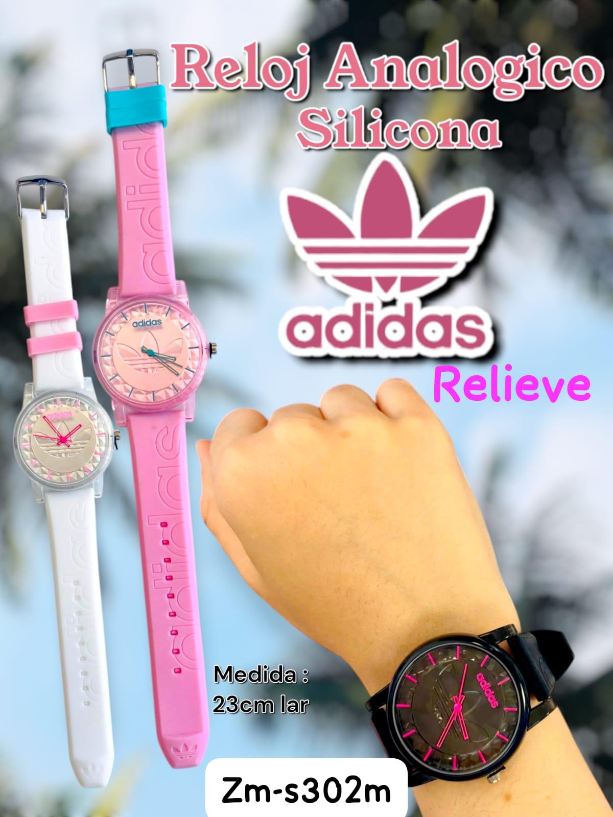 Reloj Analogico Silicona ADIDAS Con Relieve Deportivos