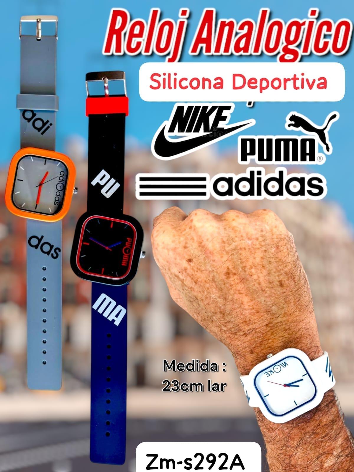 Reloj Analogico ( marcaS deportivas ) Silicona 