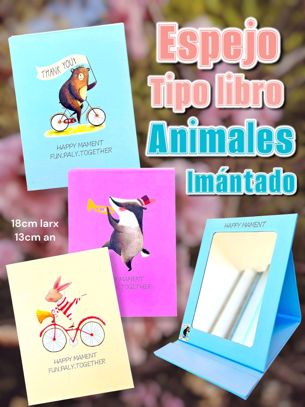 Espejo Tipo Libro ANIMALES Imantado