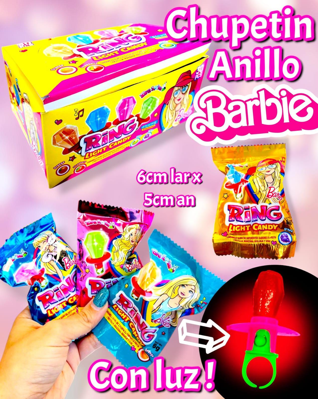 Chupetin Anillo Barbie con Luz 
