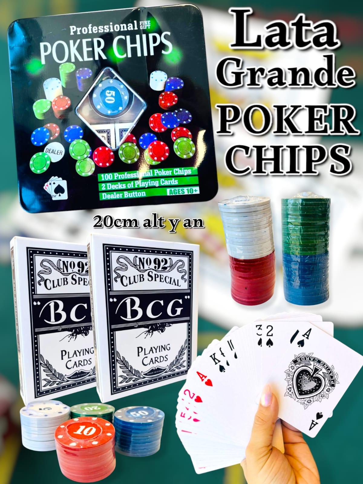 Lata Grande Poker Chips 
