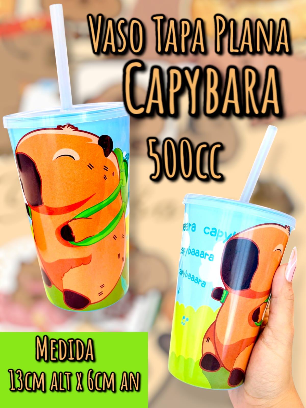 Vaso Tapa Plana Capybara 500cc