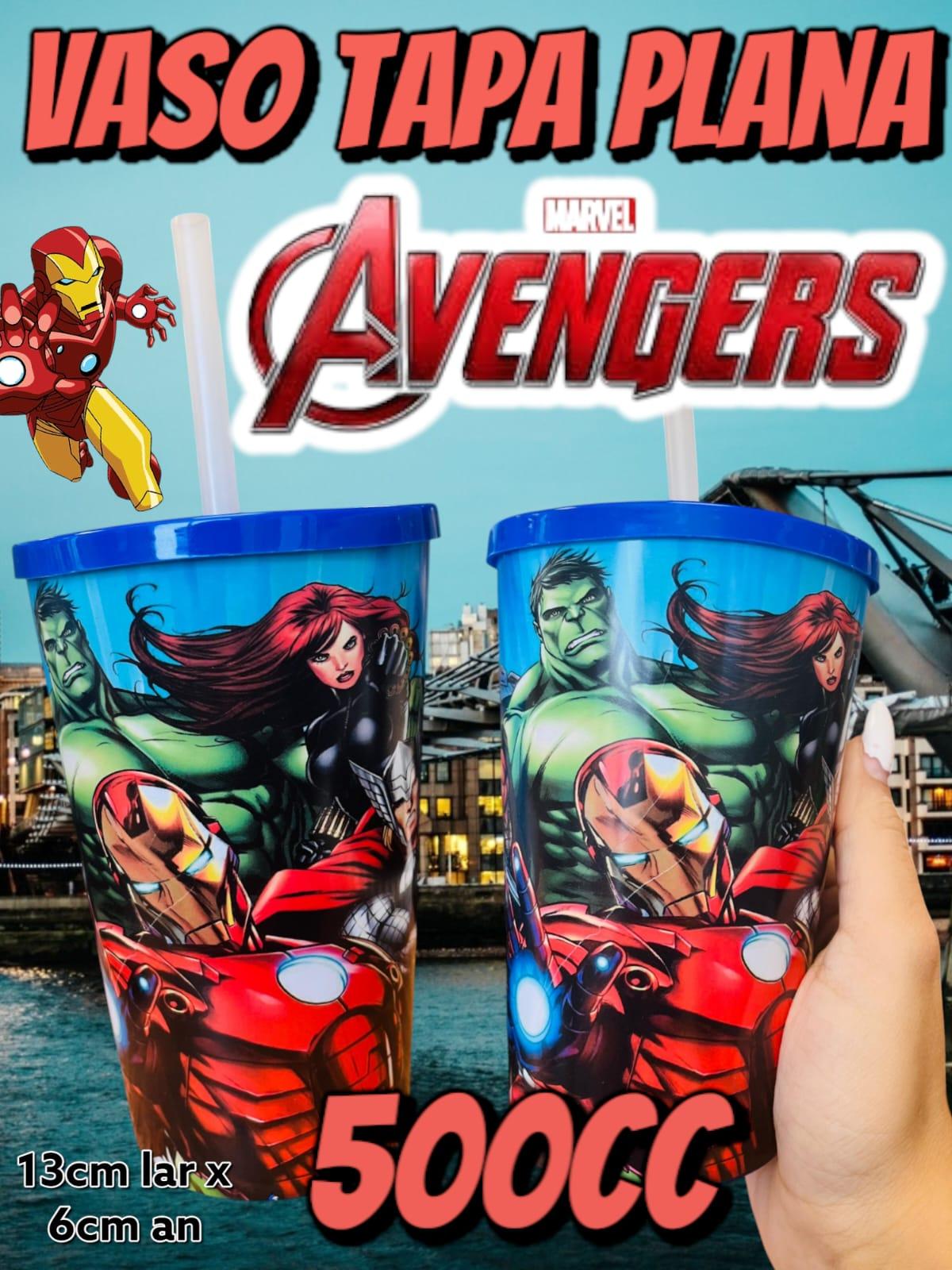 Vaso Tapa Plana Avengers 500cc