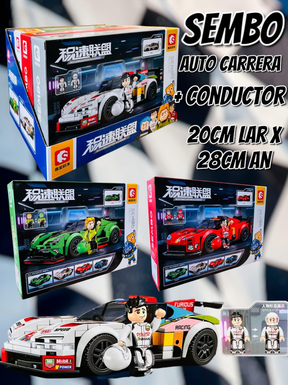 Sembo Auto de Carrera + Conductor Famous Car