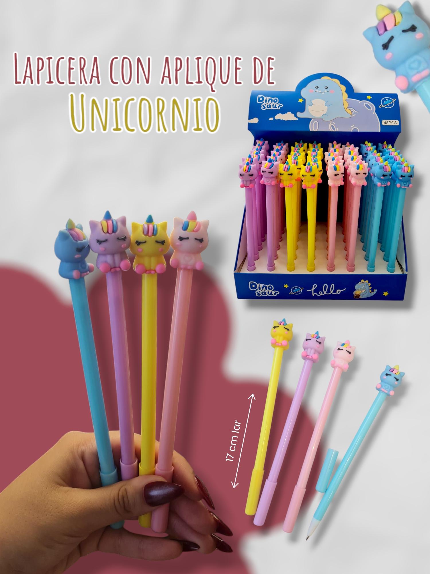 Lapicera Con Aplique de Unicornio 