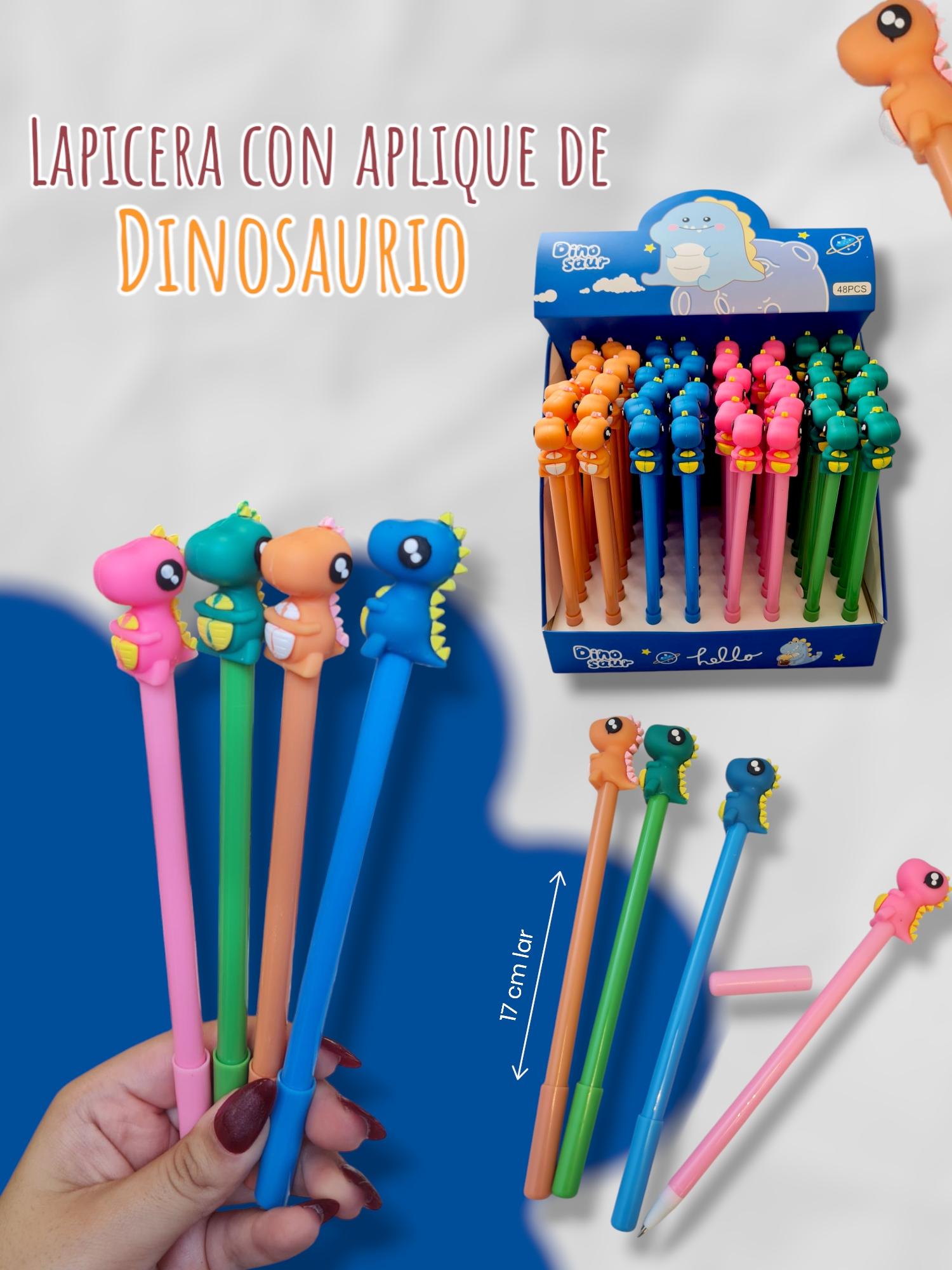 Lapicera Con Aplique de Dinosaurio 