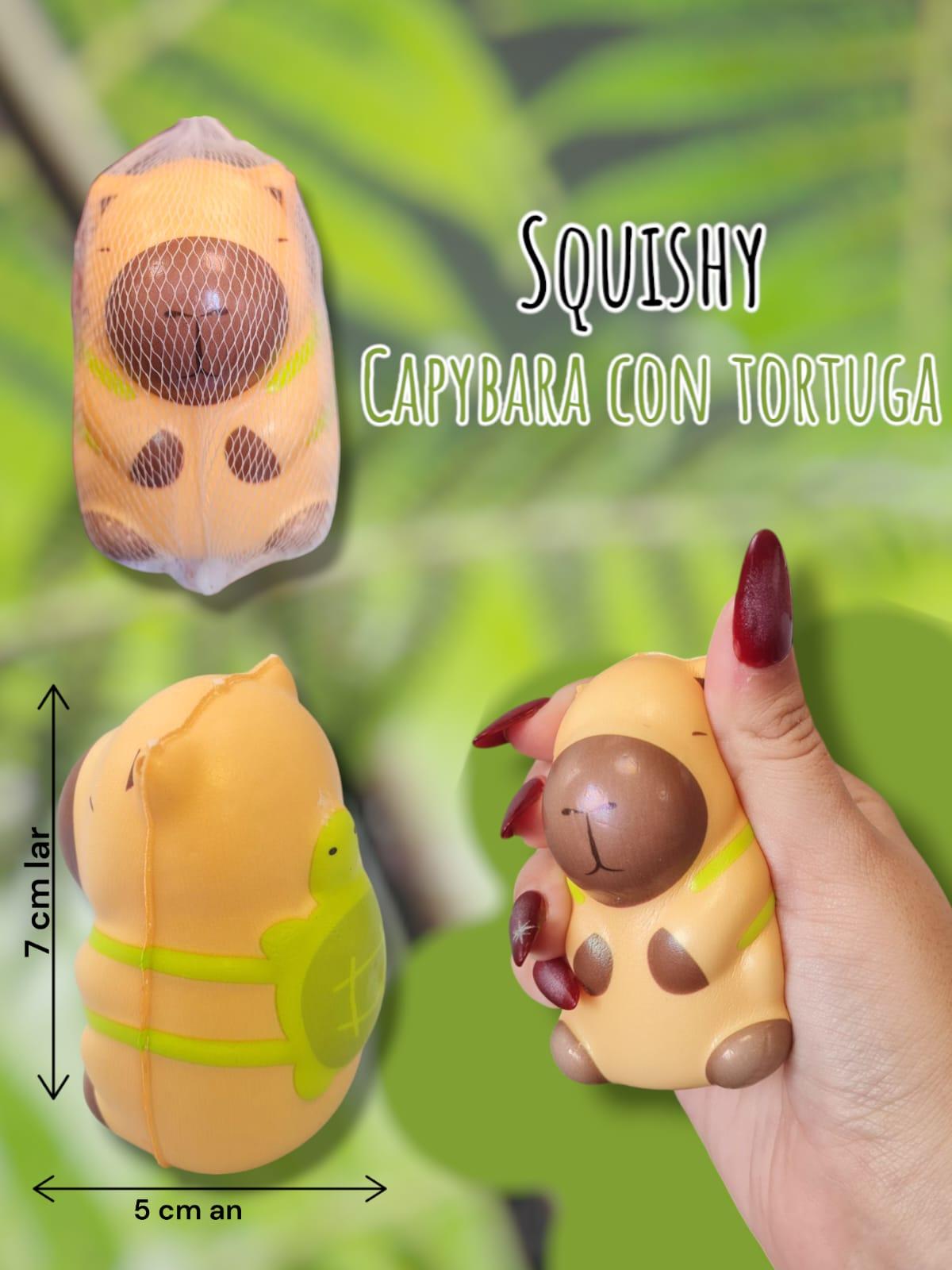 Squishy Capybara con tortuga