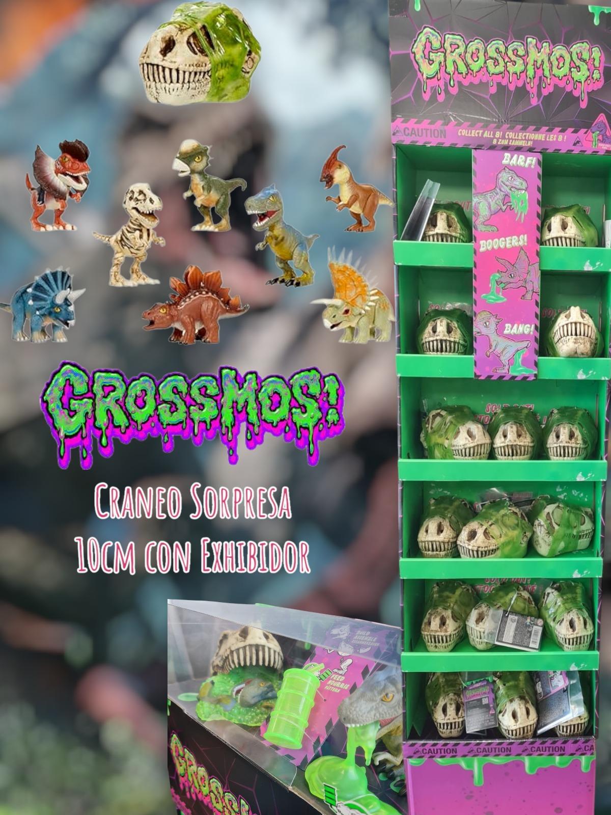 Grossmos Craneo Sorpresa Dinosaurio 10cm con Exhibidor Surtido