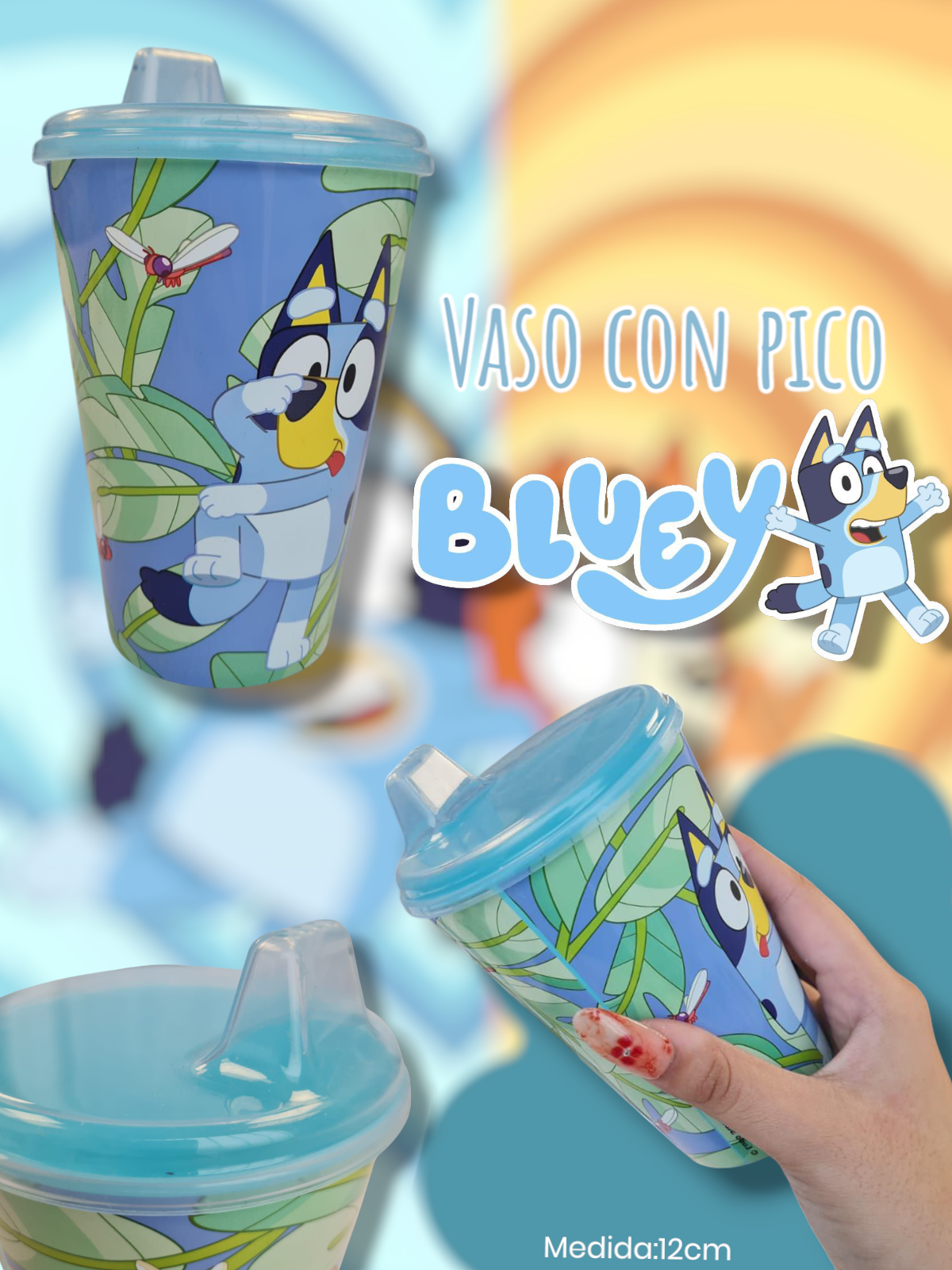 Vaso con Pico BLUEY original