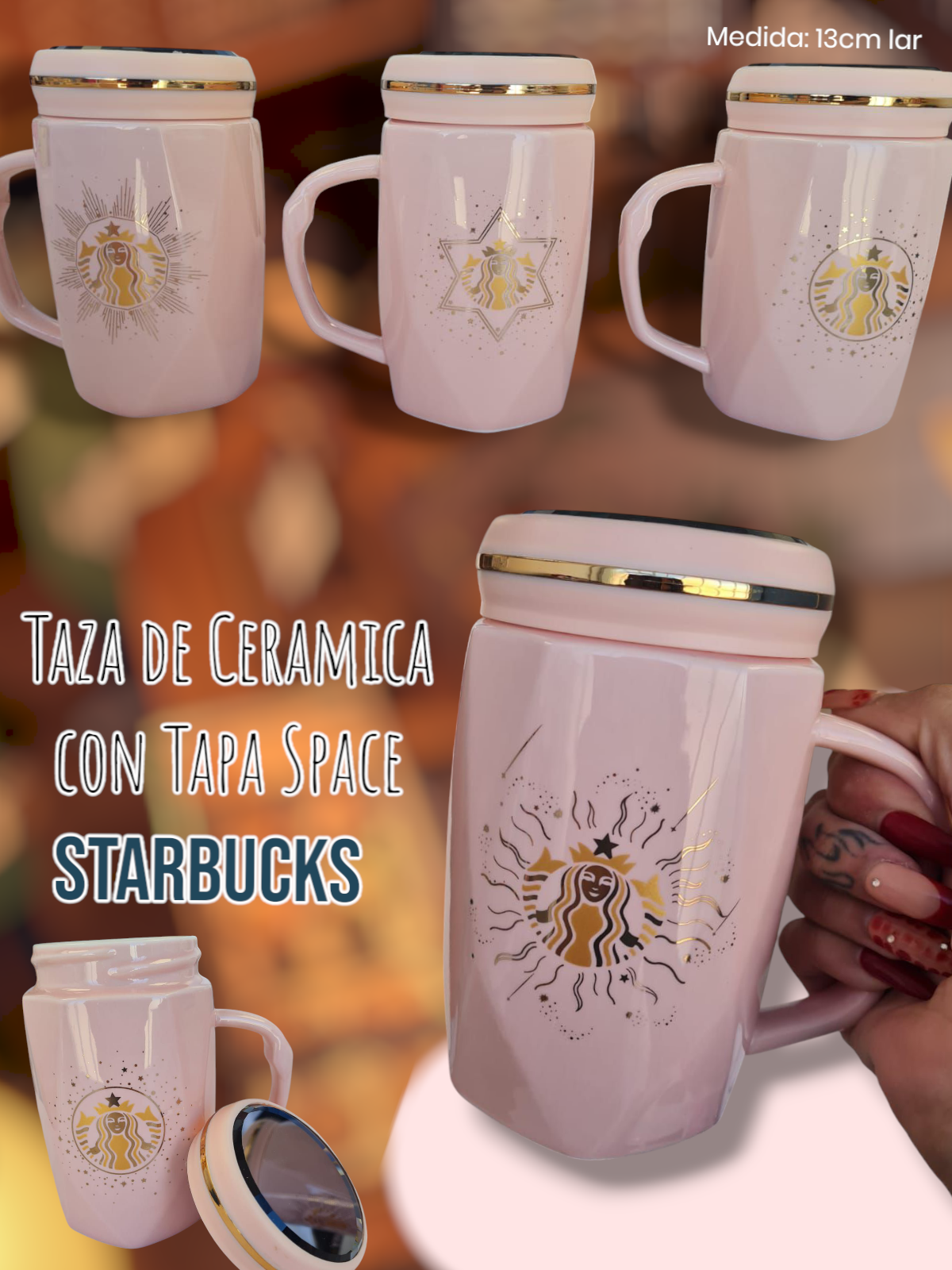 Taza de Ceramica con Tapa Space Starbucks