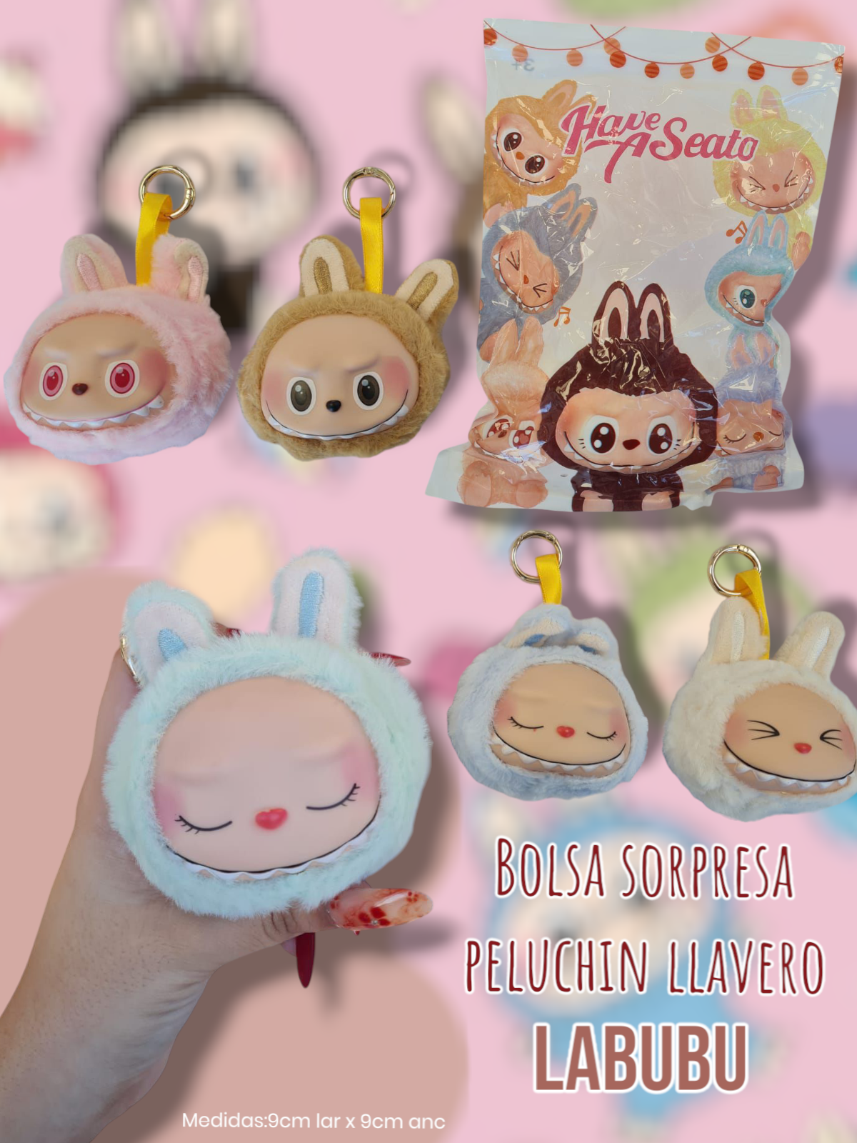 Bolsa Sorpresa Peluchin Llavero Labubu