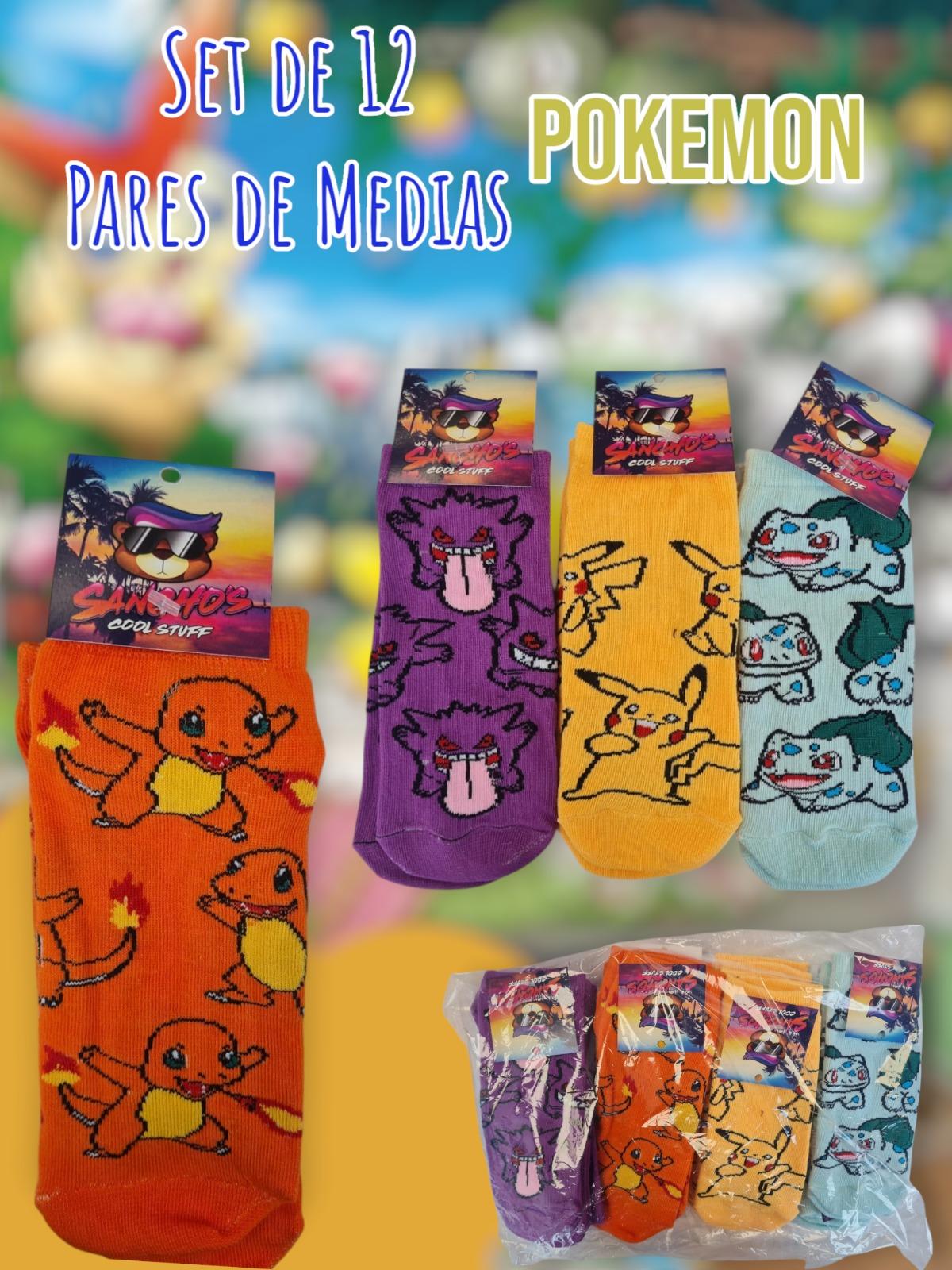 Set de 12 Pares de Medias Pokemon