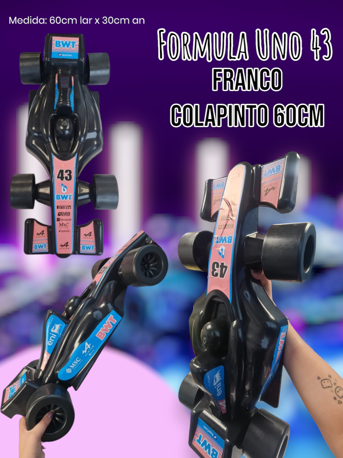 Auto Formula Uno 43 FRANCO COLAPINTO 60cm