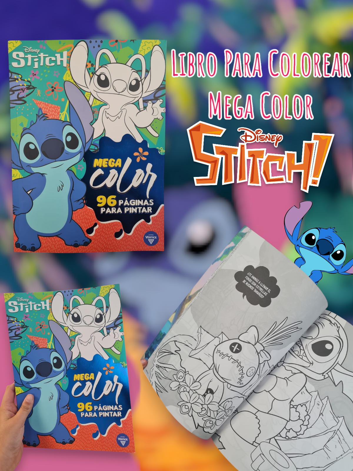 Libro Para Colorear Mega Color Stitch 