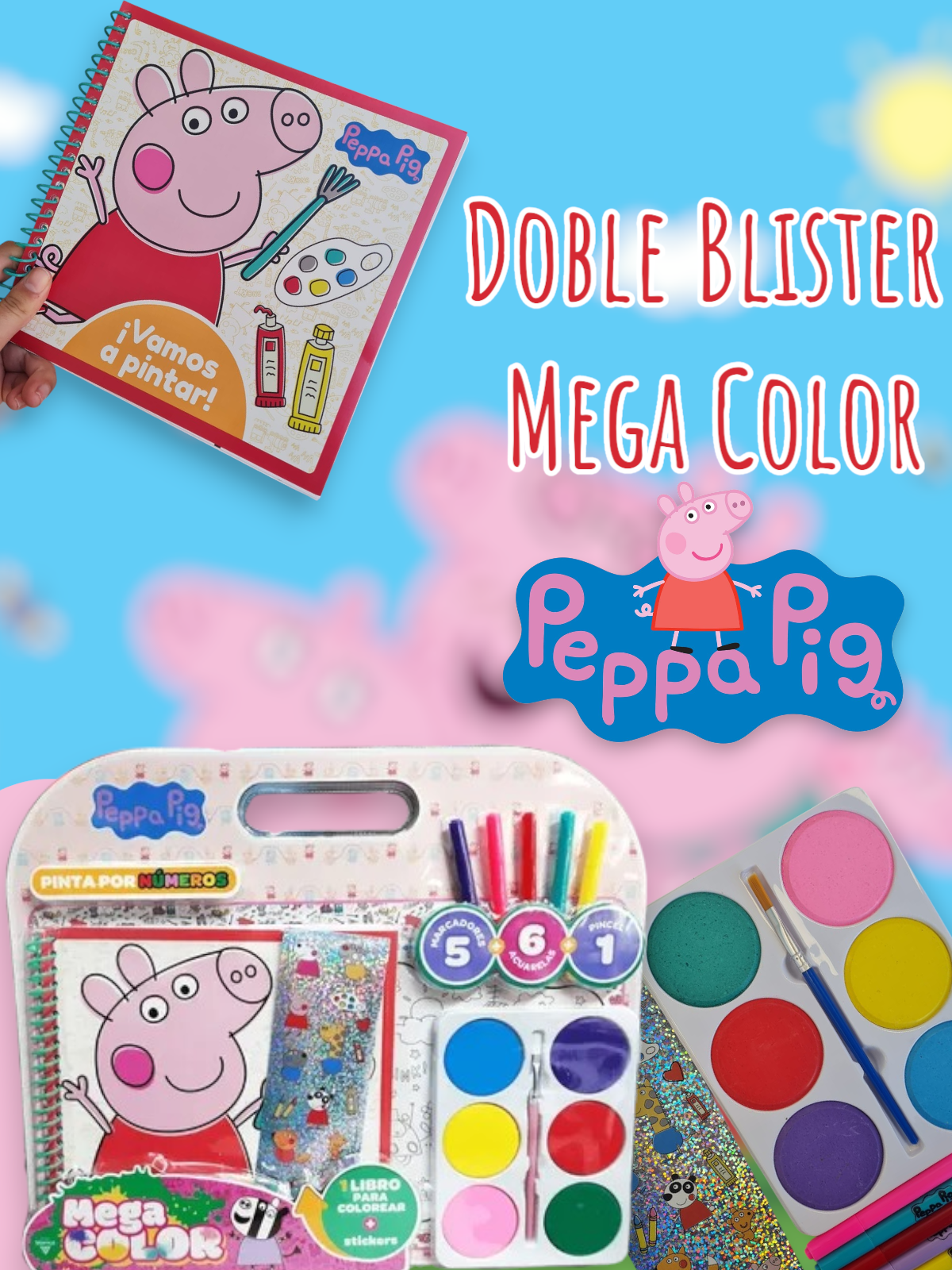Doble Blister Mega Color Peppa Pig 
